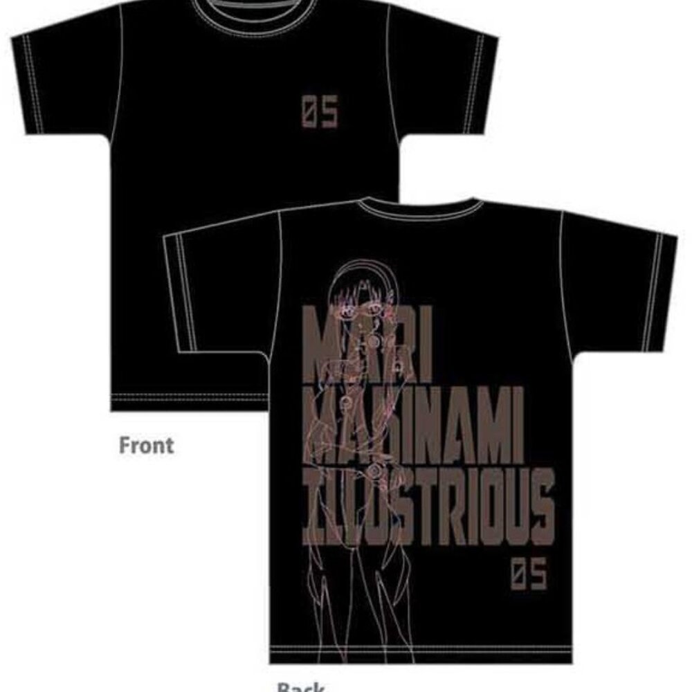 NEW Rebuild of Evangelion T-Shirt Mari Black Large UNISEX
